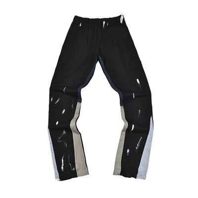 2025 GD Letter Printed Women Men Sweatpants Joggers LA Flare Splash-ink Side Striped Men Stretch Waist Jogging Pants Trousers