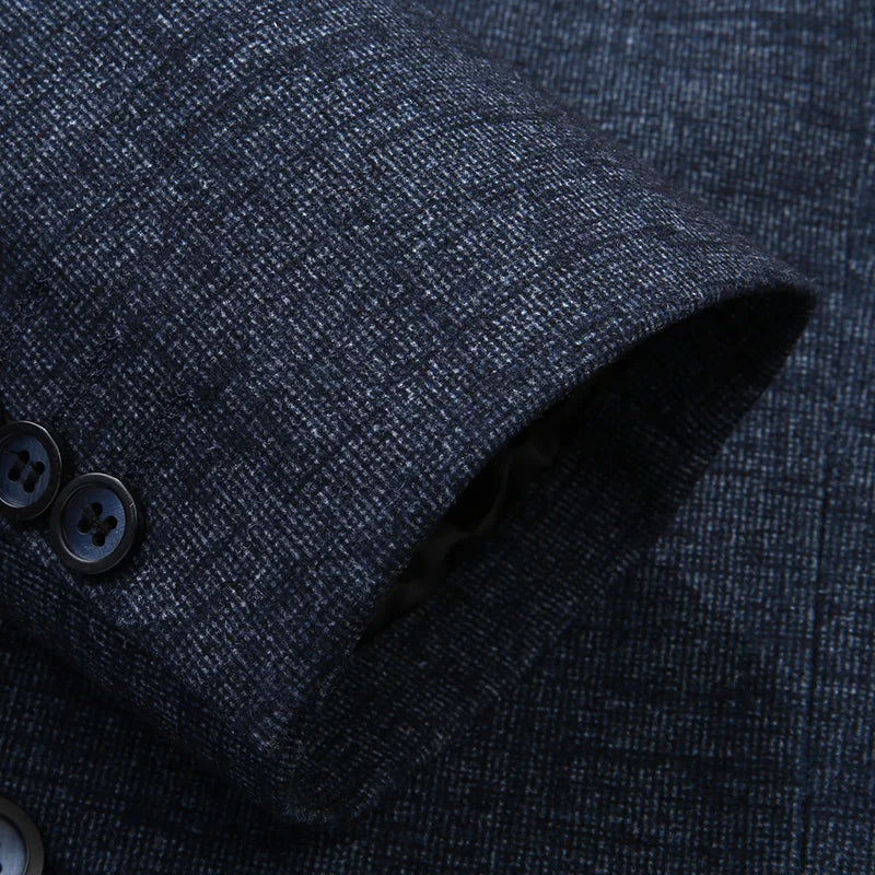 2024 High Quality Fashion Handsome All-in-one Plus-size Casual Suit Men's Business Single West Plus Fat Suit Fat Man Coat