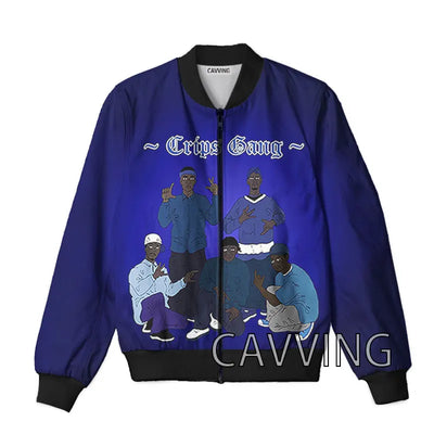 New Fashion Women/Men's  3D Print  Crips Gang   Zipper Bomber Jackets Men Overcoat Mens Coat Zip Up Jackets
