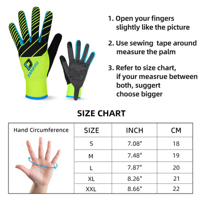 DAREVIE Full Long Cycling Gloves Screen Touch Finger Bike Gloves Shockproof Pad Biking Gloves Long Waist Breathable Biking Glove