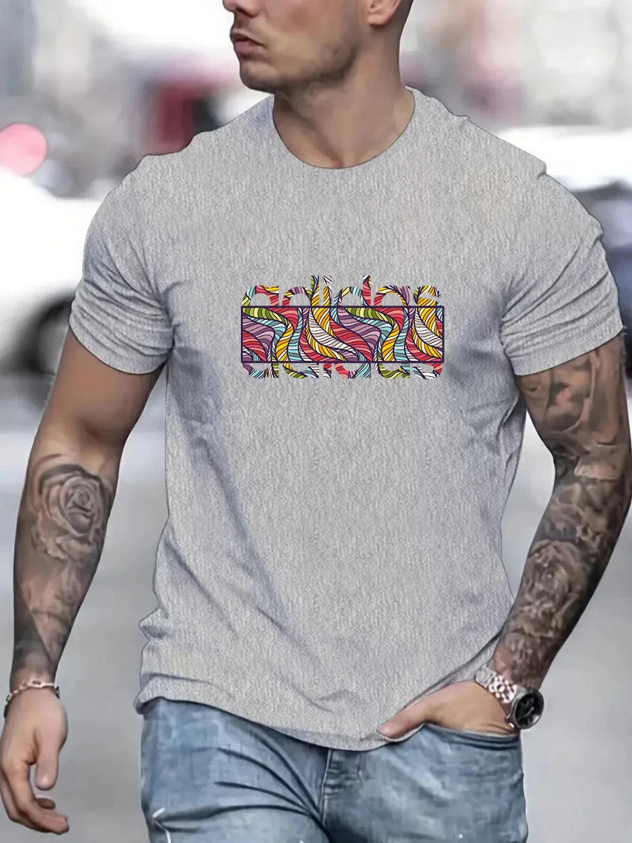 Fashion Brand Heavy Cotton T-shirt Men Women Round Neck Short-sleeved American Trendy Luxury Brand T-shirt Casual Loose Tops