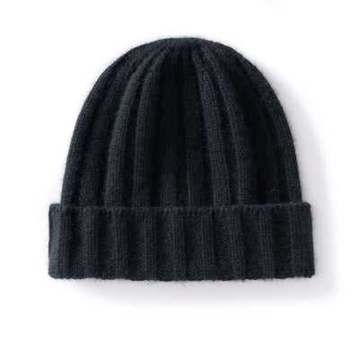 MERRILAMB 100% Pure Cashmere Beanie Hat Unisex Winter Hat Ribbed Knitted Thicken Hats for Men Women Outdoor Casual Soft Warm Cap