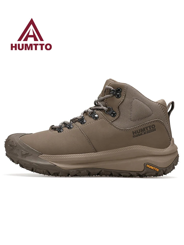 HUMTTO Hiking Shoes Men Waterproof Leather Hunting boots Women Trekking Ankle Snow boots Outdoor Sport Sneakers Tactical Shoes