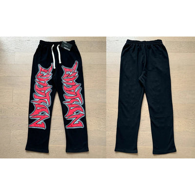 Autumn New Style MIXED EMOTION Zipper Jacket High Quality Colored Hot Diamond Print Windbreaker Casual Trousers Men Women