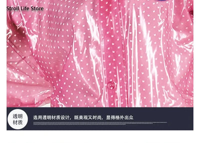 Motorcycle Raincoat Suit Waterproof Rain Coat Women Transparent Electric Riding Car Battery Pink Plastic Suit Capa De Chuva Gift