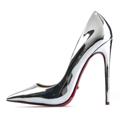 Plus Size 34-44 Sexy Red Shoes Rubber Bottom Pointed Toe Spring Shallow Women Pumps Dress Party Wedding High Heels
