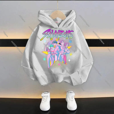 New 2025 KPop Demon Hunters Kids Hoodie: Cartoon Character Hooded Sweatshirt For Boys & Girls Casual Comfy Top