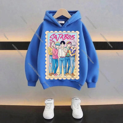 New 2025 KPop Demon Hunters Kids Hoodie: Cartoon Character Hooded Sweatshirt For Boys & Girls Casual Comfy Top