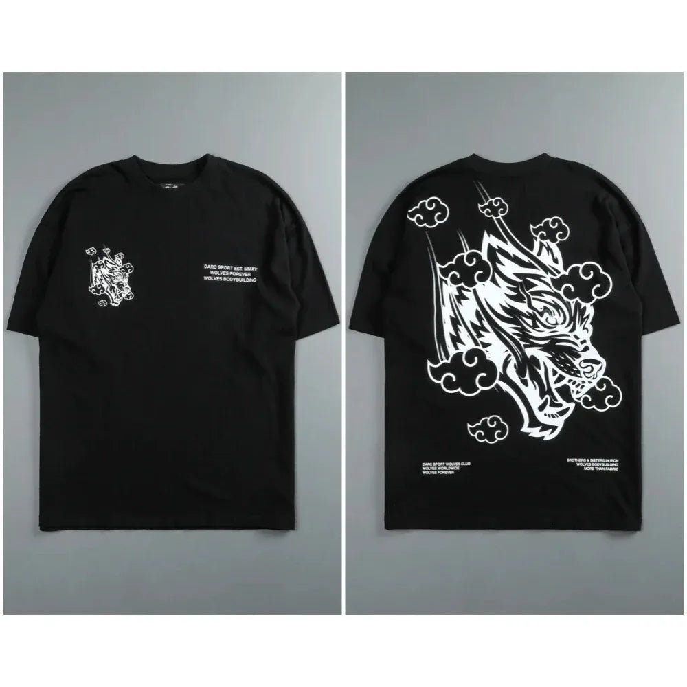 2025men's and women's couples motorcycle oversized breathable men's T-shirt muscle prayer handprint fitness T-shirt short sleeve