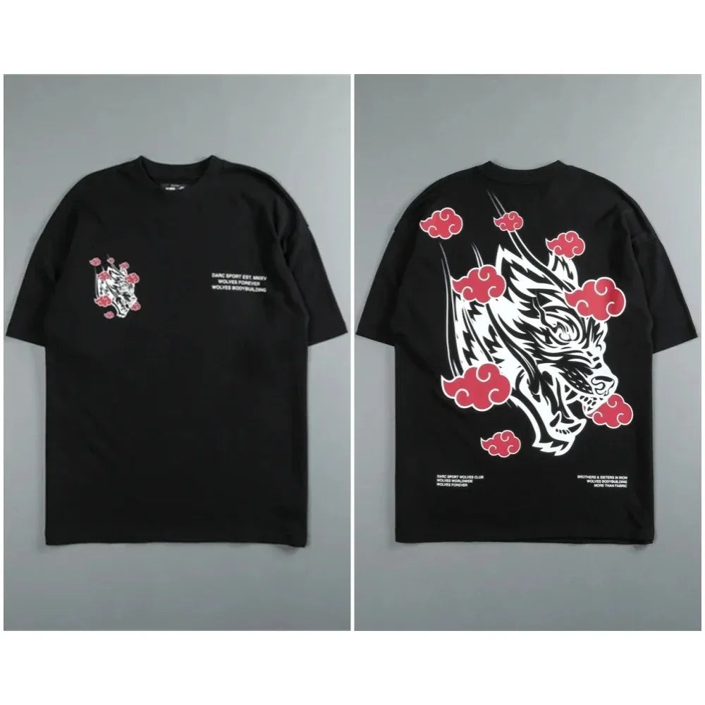 2025men's and women's couples motorcycle oversized breathable men's T-shirt muscle prayer handprint fitness T-shirt short sleeve