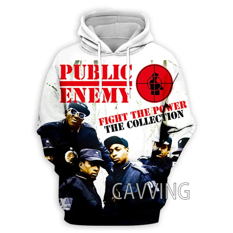 New Fashion Women/Men's 3D Print  Public Enemy  Hoodies Hooded Sweatshirts Harajuku Hoodie Sweatshirts Tops Clothing