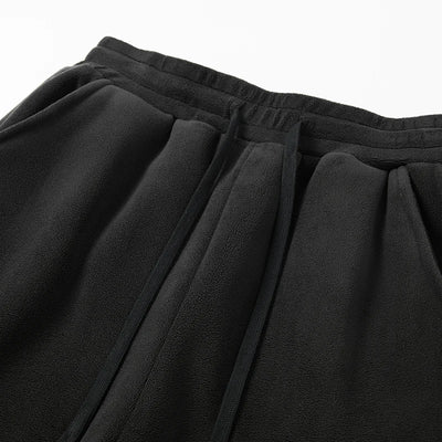 YJKVUR Unisex 2025 Winter New Oversize Pants Men Women Warm Fleece Liner Drawstring Trousers Casual Comfortable Gym Sweatpants