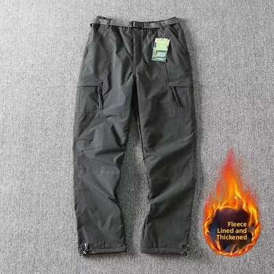 Outdoor Workwear Pants Men's Loose Straight Cut Qui Dry Hiking Mountain Climbing Windproof Waterproof Polyester Fiber Cargo