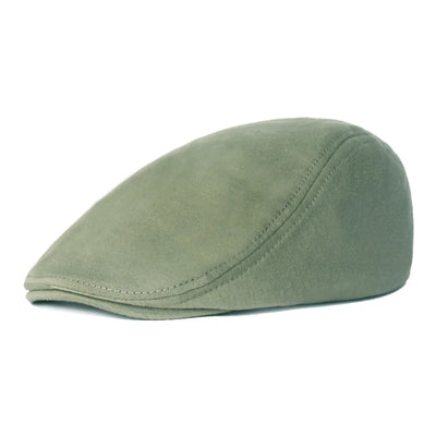 Solid Color Simple Felt Peaked Cap Women Men Autumn Newsboy Cap Dad Leisure Beret Caps Winter Warm Green Advance Hats