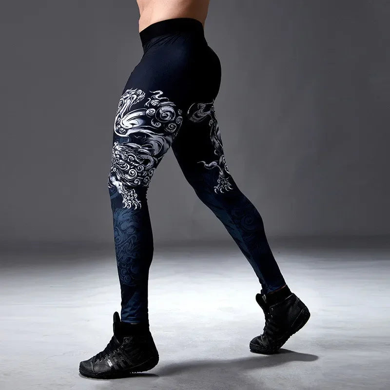 Spring Autumn Men Running Tights GYM Camping Hiking Pants Male Basketball Football Soccer Fitness Exercise Sport Long Leggings 8