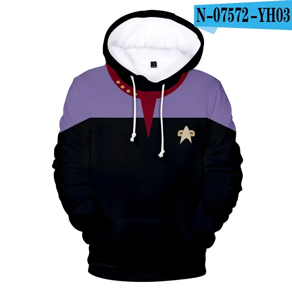 Hot Movie Star trek 3D Hoodies Sweatshirts Fashion Long Sleeve Clothes Star trek cosplay hoodies Plus Size Men/Women streetwear