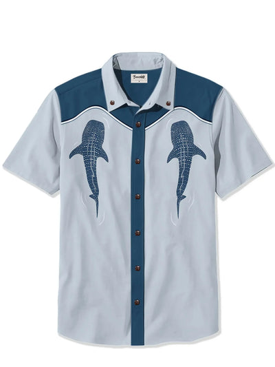 2025 Men's Summer Western Cowboy Style Summer Comfortable Breathable Elegant Art Shirt High Quality Button Top Ropa Para Hombre