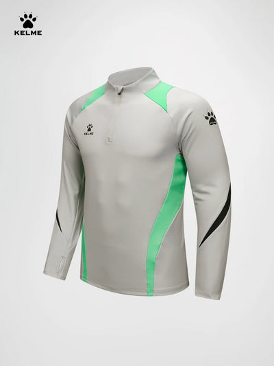 KELME Karl Mei Half Zipper Long Sleeve Sports Hoodie Men's Running Training Soccer Hoodie Basketball Jacket