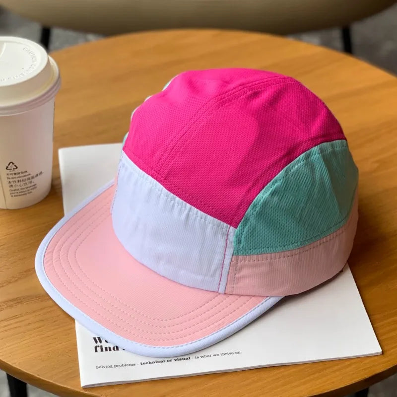 Custome Logo Personalized Quick-drying Five-panel Flat-brimmed Hat Men and Women Outdoor Breathable Sports Sunshade Baseball Cap