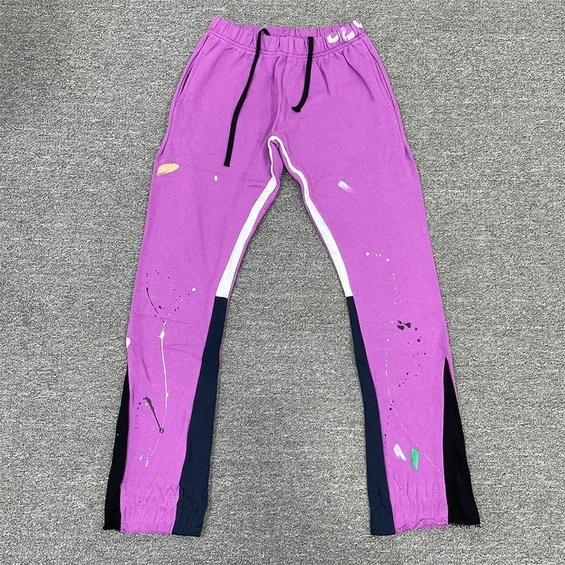 Tie Dye Sweatpants Y2K Pants Mens Womens Harajuku Hip Hop Tie Dye Graffiti Baggy Pants Drawstring Jogging Casual Trousers