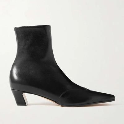 Matte Leather Sewing Snakeskin Ankle Boots Sexy Square Toe Sewing Mixed Colors New Arrivlas Fashion Women Modern Boots