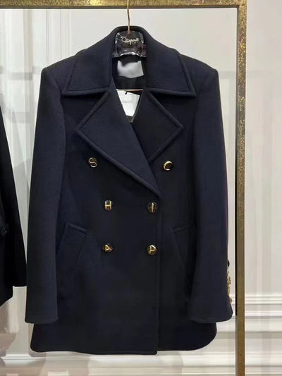 GALCAUR Solid Spliced Buttons Jacket Female Lapel Long Sleeve Loose Temperament Elegant Women's Jackets Autumn Style Fashion New