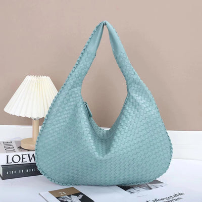 2025 Trendy Woven Hobo Bag for Women Vegan Leather Handmade Tote Handbag Fashion Large Capacity All-Match Shoulder Underarm Bags