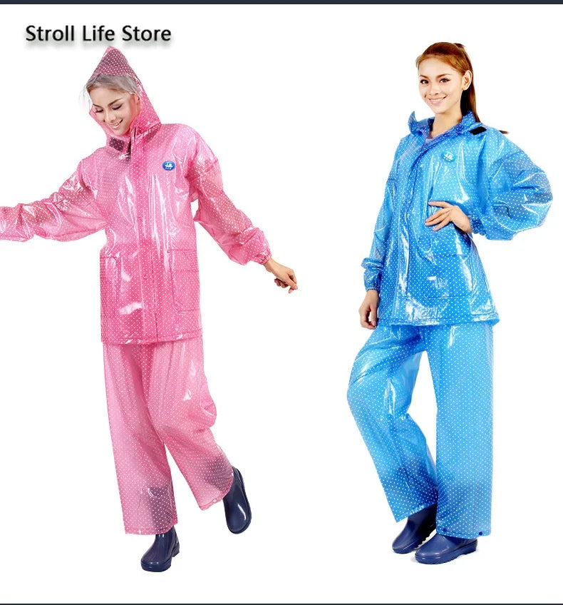 Motorcycle Raincoat Suit Waterproof Rain Coat Women Transparent Electric Riding Car Battery Pink Plastic Suit Capa De Chuva Gift