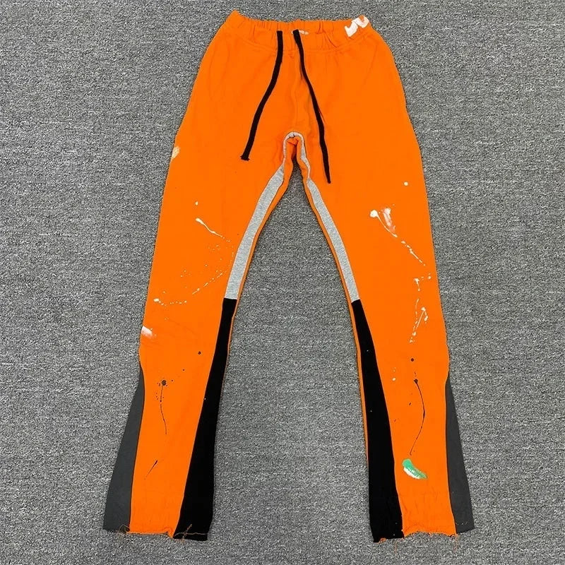 Tie Dye Sweatpants Y2K Pants Mens Womens Harajuku Hip Hop Tie Dye Graffiti Baggy Pants Drawstring Jogging Casual Trousers