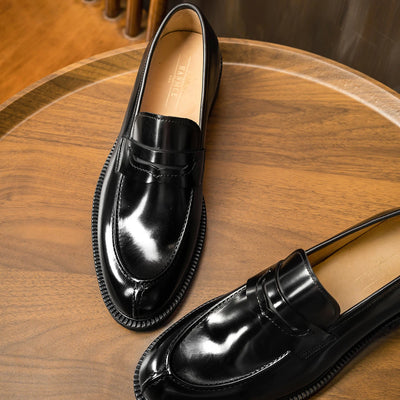 Hanmce 2025 Luxury Loafers  Summer Men Genuine Leather Slip-On Shoes Men Dress Shoes