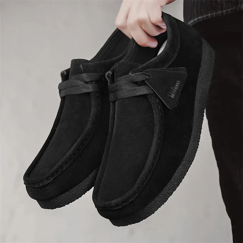 Khaki Kangaroo oes Men's Retro Casual Daily Commuting Autumn 2025 New Loers Versatile Men's oes round Toe Comfortable R...