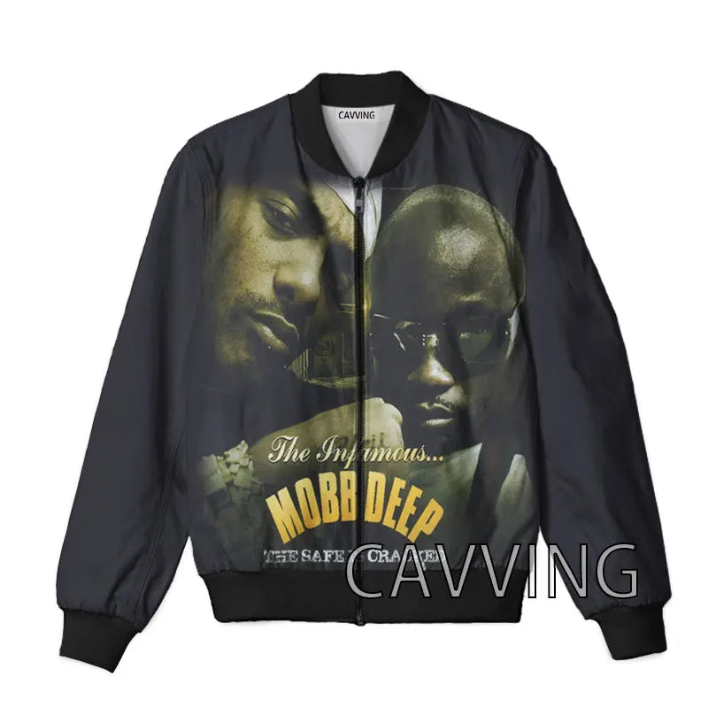 New Fashion Women/Men's  3D Print  Mobb Deep  Zipper Bomber Jackets Men Overcoat Mens Coat Zip Up Jackets