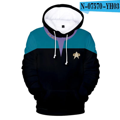 Hot Movie Star trek 3D Hoodies Sweatshirts Fashion Long Sleeve Clothes Star trek cosplay hoodies Plus Size Men/Women streetwear