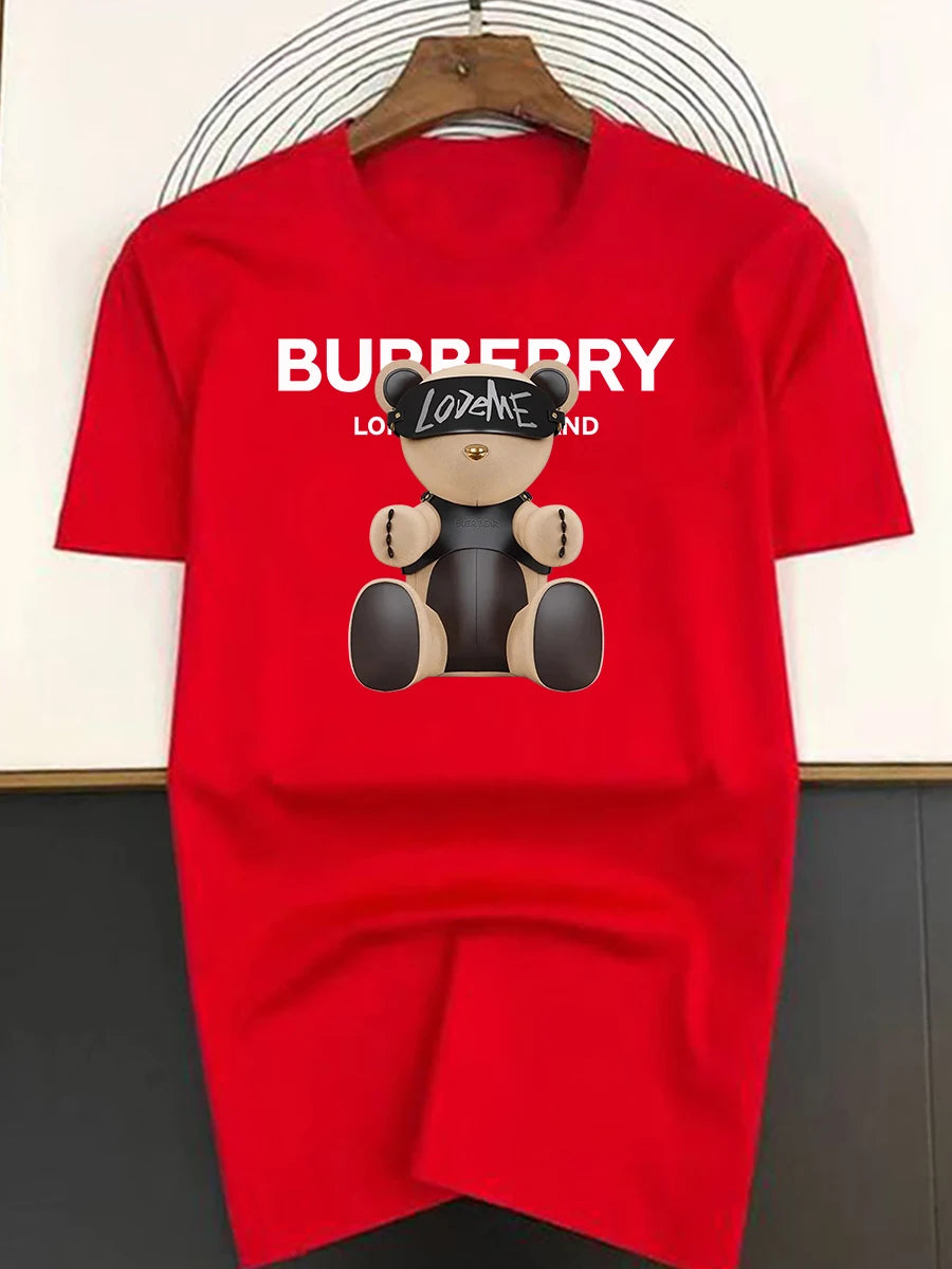 Summer Men Fashion luxury Printed Sports Hot-selling Clothes Loose Casual Short Neck T-Shirt Comfortable Trendy Tee Top