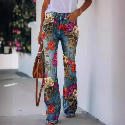 2022 New Independent Station Selling Plus Size Women's Casual Trousers Thin Style Jeans Women's Fashionable Elegant Design