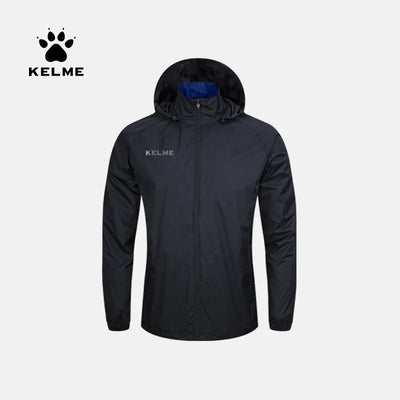 KELME Men's Waterproof Jacket  Windbreaker Soccer Training Lightweight  Training  Outwear Quick Dry Coat  8163WT1001