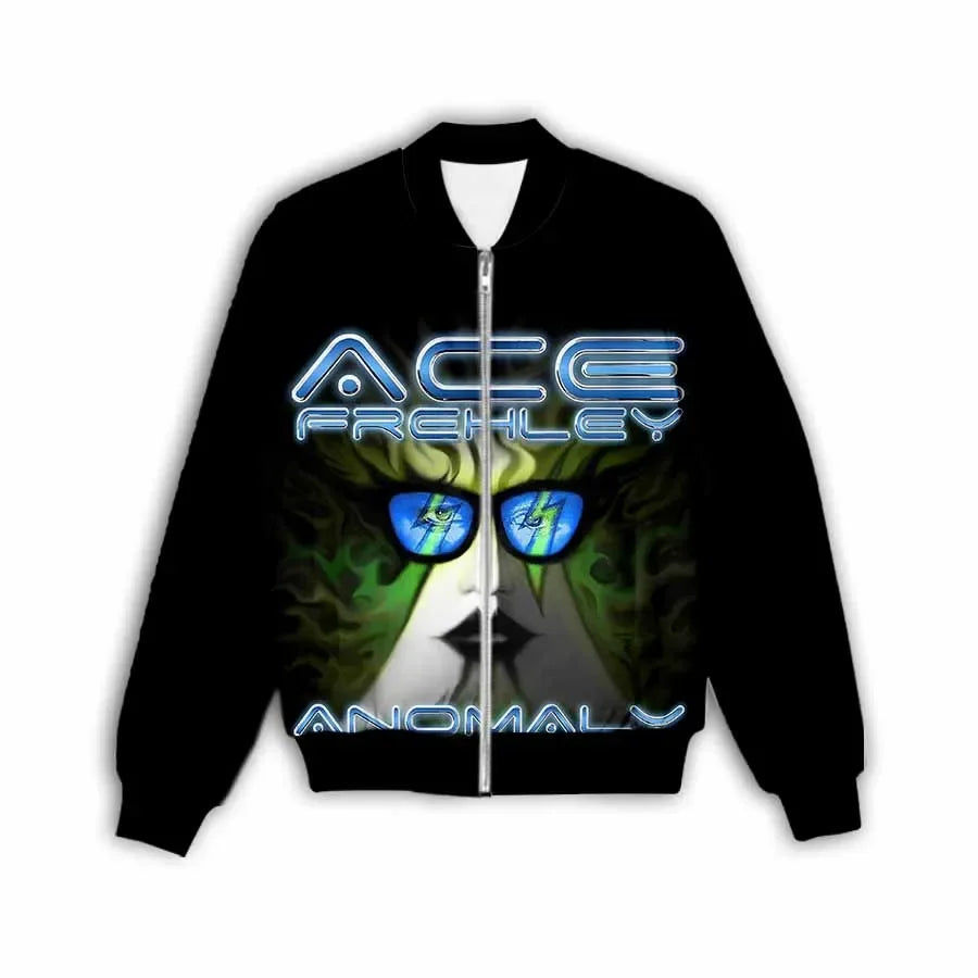 New Fashion Women/Men's 3D Print  Ace Frehley   Zipper Bomber Jackets Men Overcoat Mens Coat Zip Up Jackets    C1