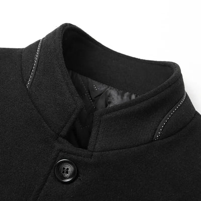 New Winter Men Cashmere Blazers Suits Jackets Woolen Blends Stand-up Collar Business Casual Suits Coats Male Slim Blazers Coats