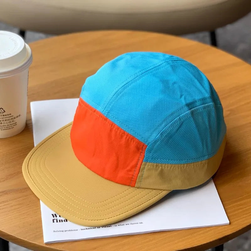 Custome Logo Personalized Quick-drying Five-panel Flat-brimmed Hat Men and Women Outdoor Breathable Sports Sunshade Baseball Cap