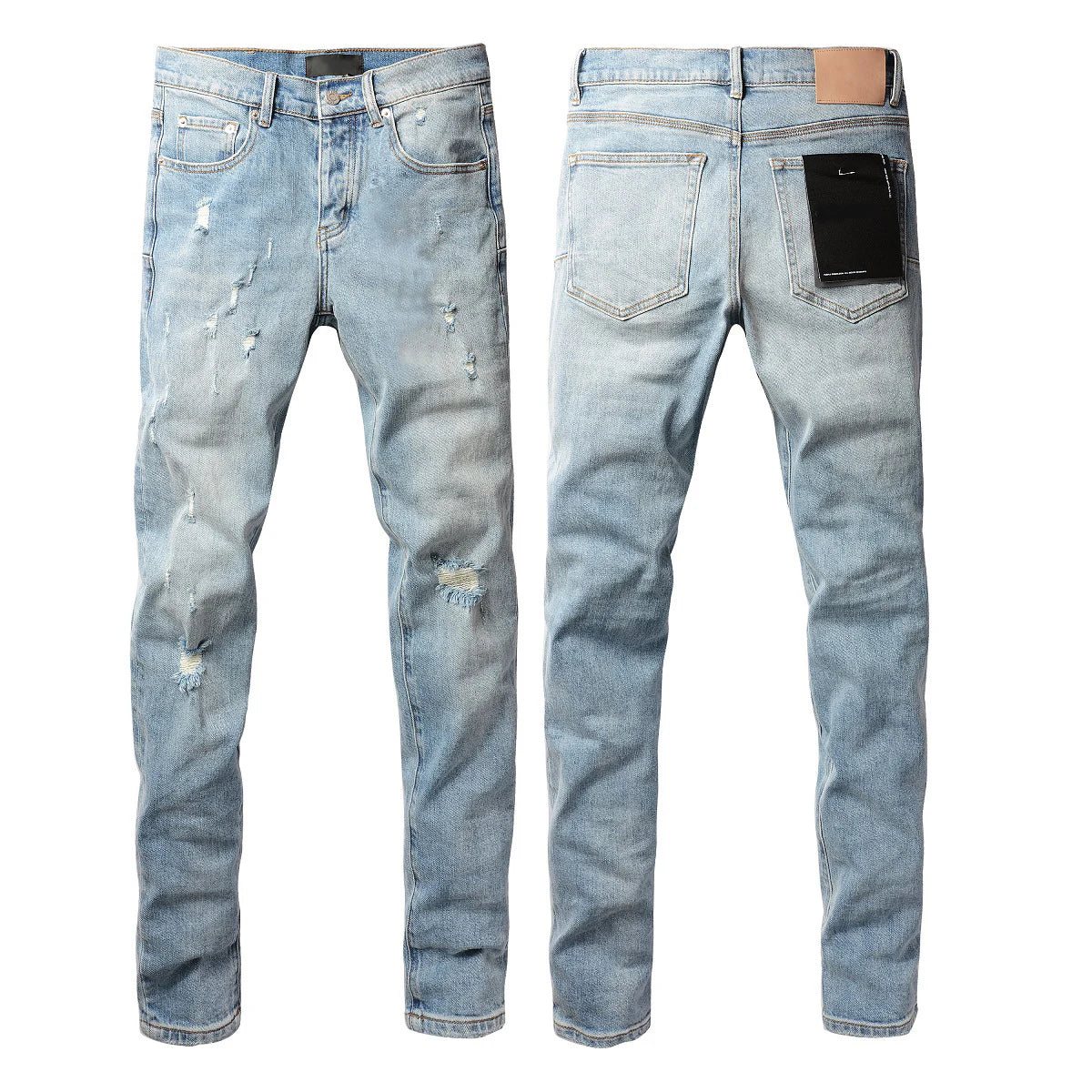 Light Blue Ripped American Jeans 9075 Brand Casual Pants