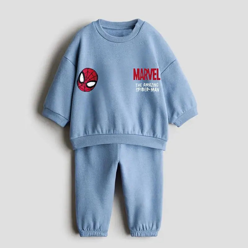 Autumn Costume Kids New Design Sweatshirts+Pants 2Piece Set Outer Wear Cartoon Printed Tops Trousers Baby Long-sleeved Suits