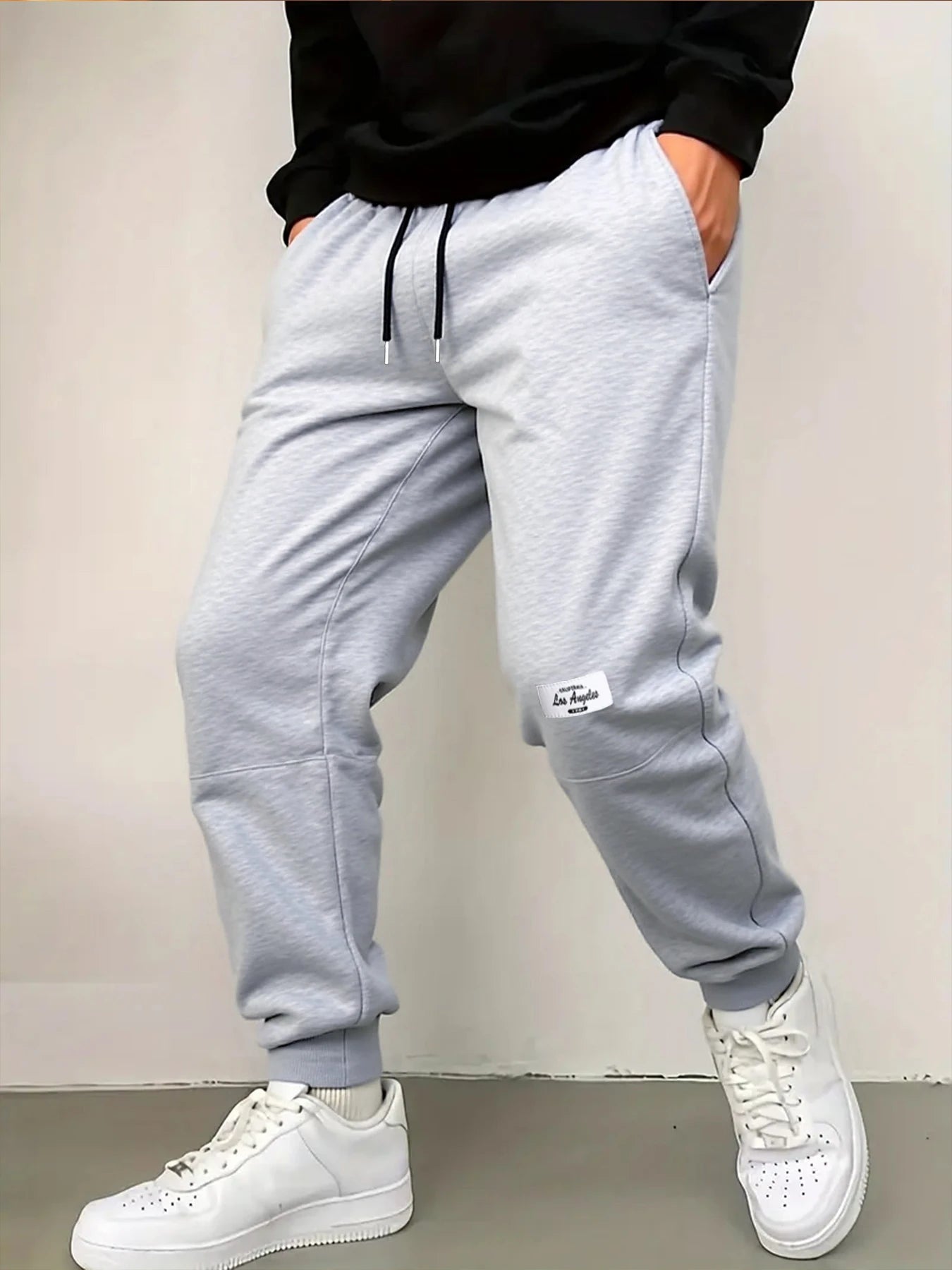 Men Daily Casual Pants Fashion the Four Seasons Sports Pants Running Workout Jogging Sweatpants Breathable Drawstring Long Pants