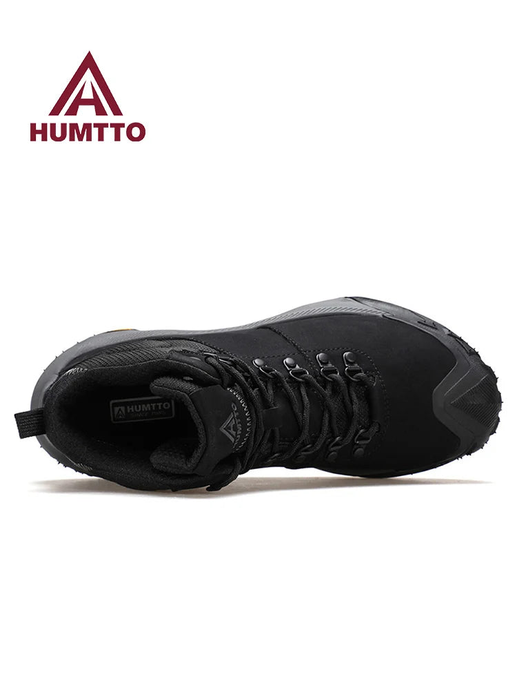 HUMTTO Hiking Shoes Men Waterproof Leather Hunting boots Women Trekking Ankle Snow boots Outdoor Sport Sneakers Tactical Shoes