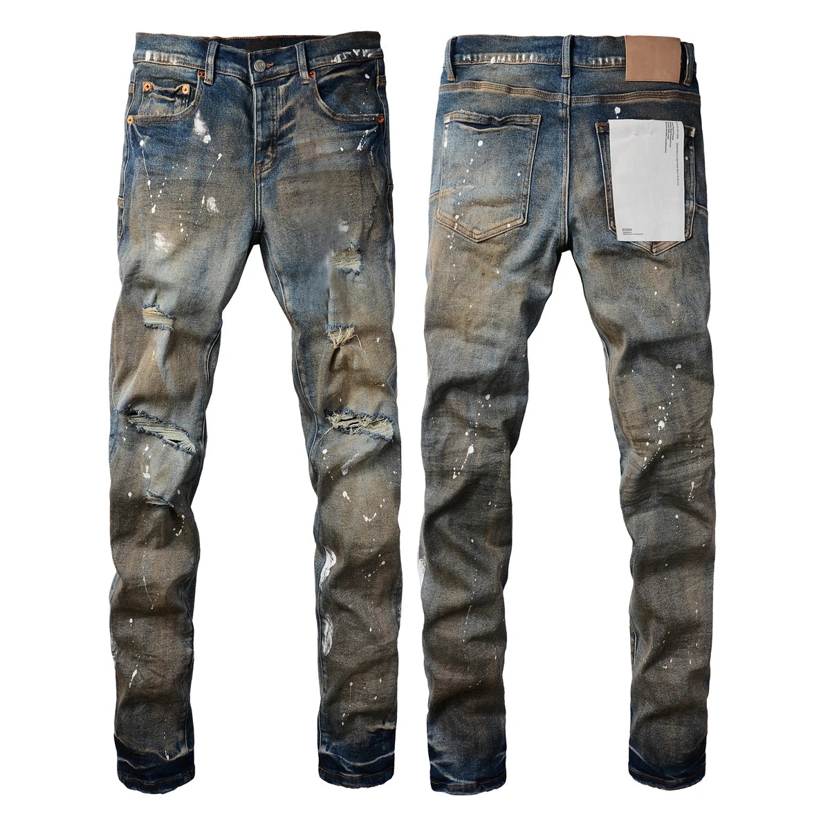 2025  Jeans Men's Vintage High-Waist Skinny  Denim Trousers Low-Rise Repairable Top Quality Streetwear Pants 9006