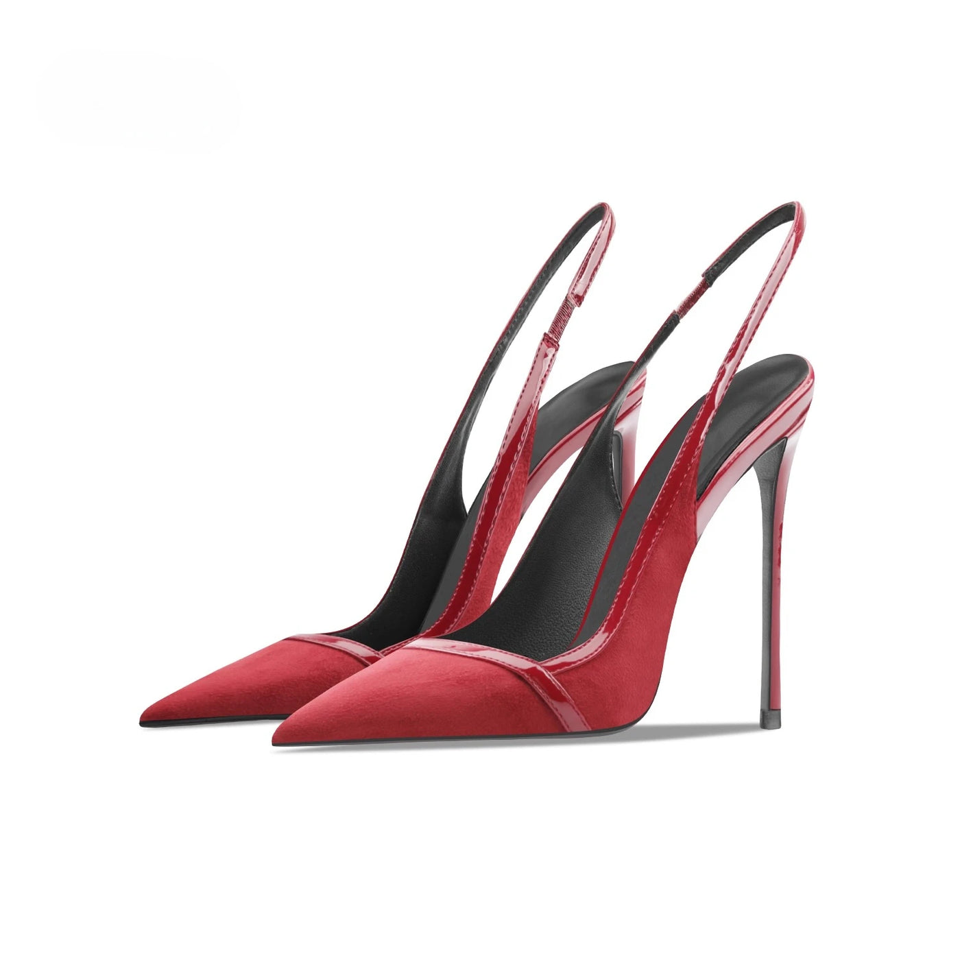Wine red suede high-heeled summer new shallow mouth pointed thin heel party sexy and fashionable single shoe