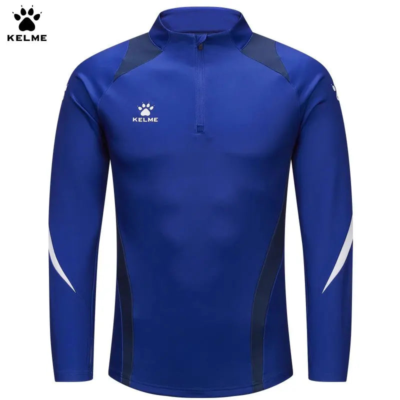 KELME Karl Mei Half Zipper Long Sleeve Sports Hoodie Men's Running Training Soccer Hoodie Basketball Jacket