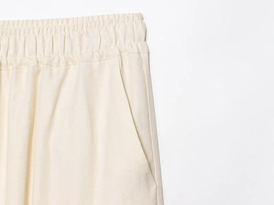 TRAFZA Women Casual Chic Blue Pant Set Zipper V-neck Beige Vest Elastic Waist Pant 2025 Spring Fall Fashion Elegant Vest Set