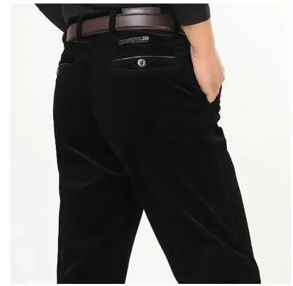 Corduroy pants loose joggers middle-aged men dad installed in autumn and winter 2023 men's casual Trousers for men streetwear
