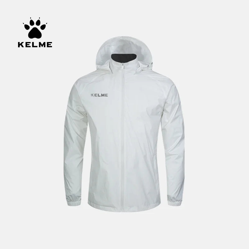 KELME Men's Waterproof Jacket  Windbreaker Soccer Training Lightweight  Training  Outwear Quick Dry Coat  8163WT1001
