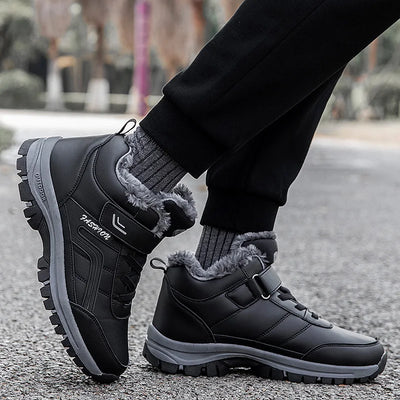 New Fashion Men Winter Snow Boots Women Warm Ankle Boots Non-slip Couple Winter Shoes Waterproof Unisex Plush Boots Size 36-48